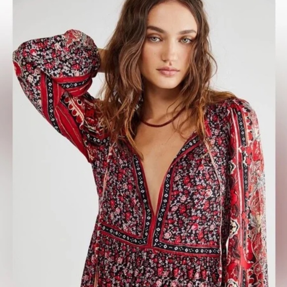 Free People Boho Floral  Happy Feelings Maxi Dress XS - Picture 9 of 17